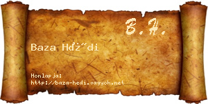 Baza Hédi névjegykártya
